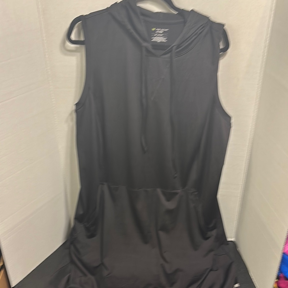 Tek gear  dry tek  size 2X plus Black Sleeveless Hoodie Dress